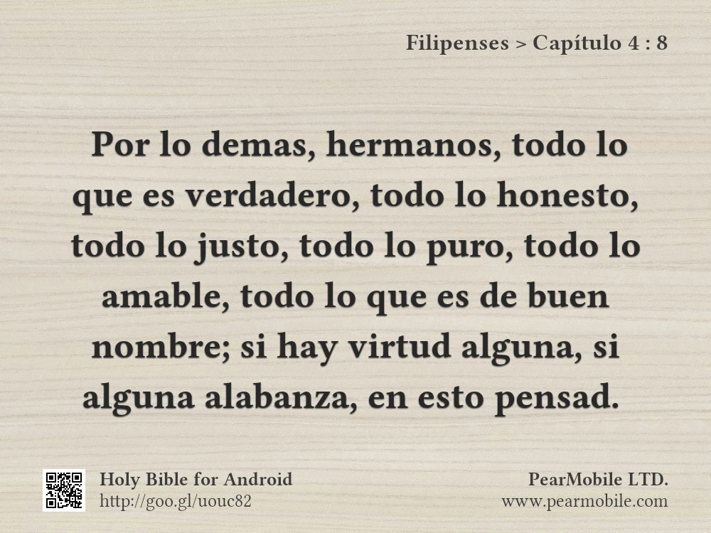 Filipenses, Capítulo 4:8
